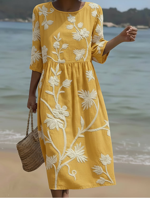 Yassy | Abito Midi con Stampa Floreale