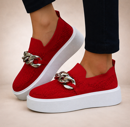 Maria | Mocasines con cadena metálica