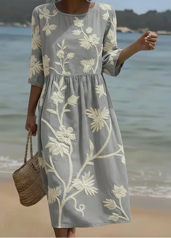 Ashley | Vestido midi con estampado floral