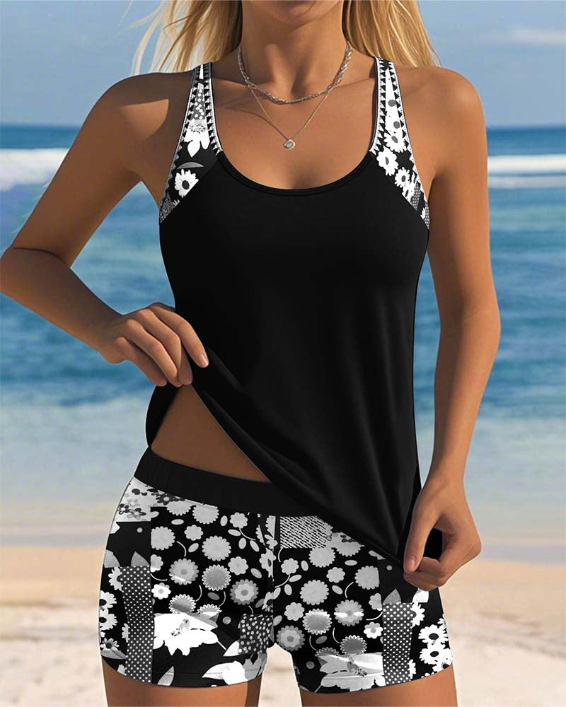 Sabrina | Bikini de dos piezas con ajuste cómodo y estilo floral para la playa