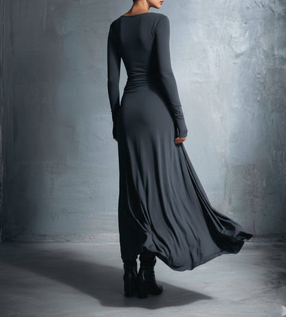 Alba - Vestido largo con nudo lateral
