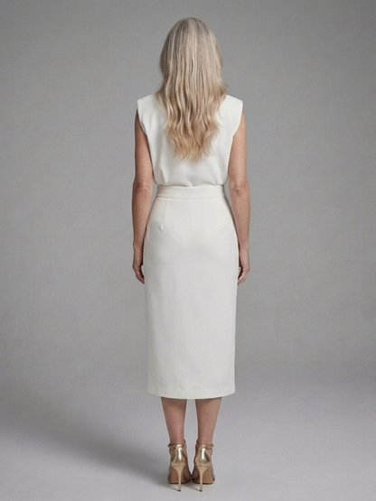 Anouk | Vestido midi asimétrico de manga corta