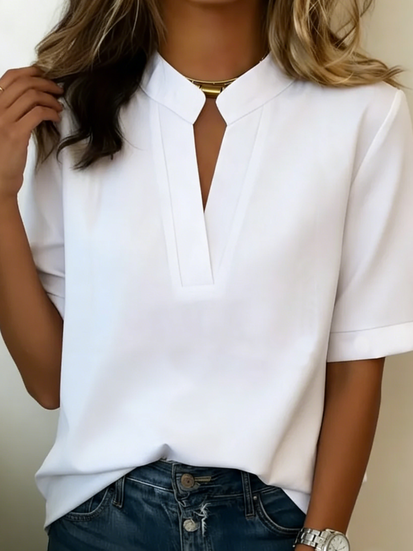 Lunvessa | Camisa de manga corta de corte holgado