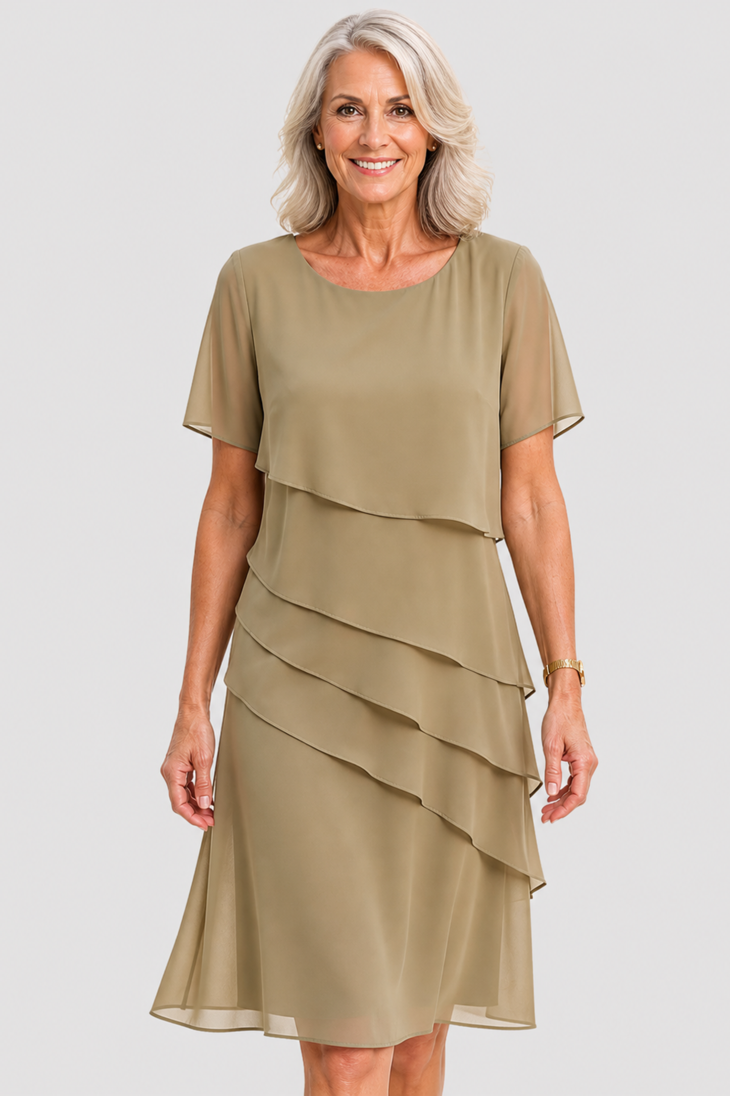 Linda | Vestido elegante con volantes