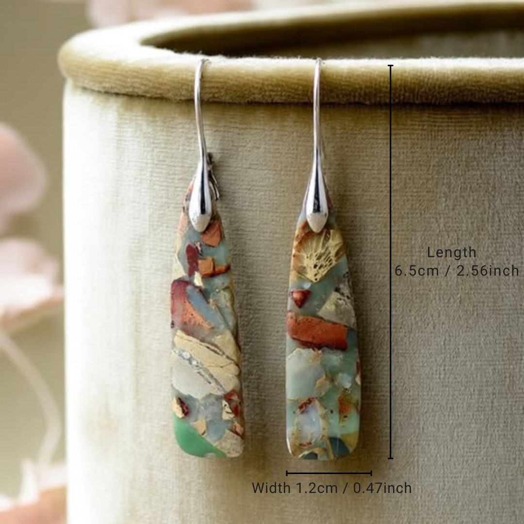 Charm - Pendientes vintage de piedra natural