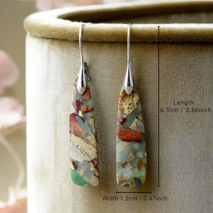 Charm - Pendientes vintage de piedra natural
