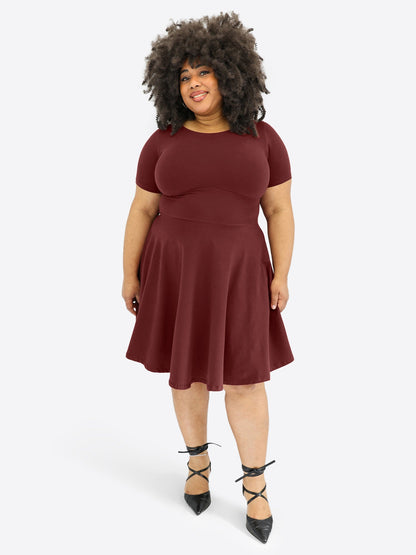 Mara | Vestido skort clásico de manga corta
