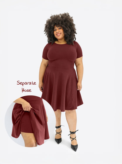Mara | Vestido skort clásico de manga corta