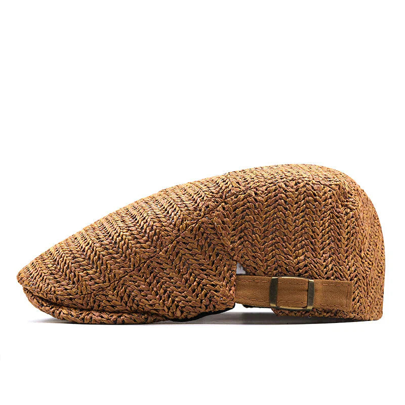 Salvatore — Gorra plana de verano en paja