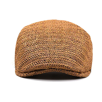 Salvatore — Gorra plana de verano en paja