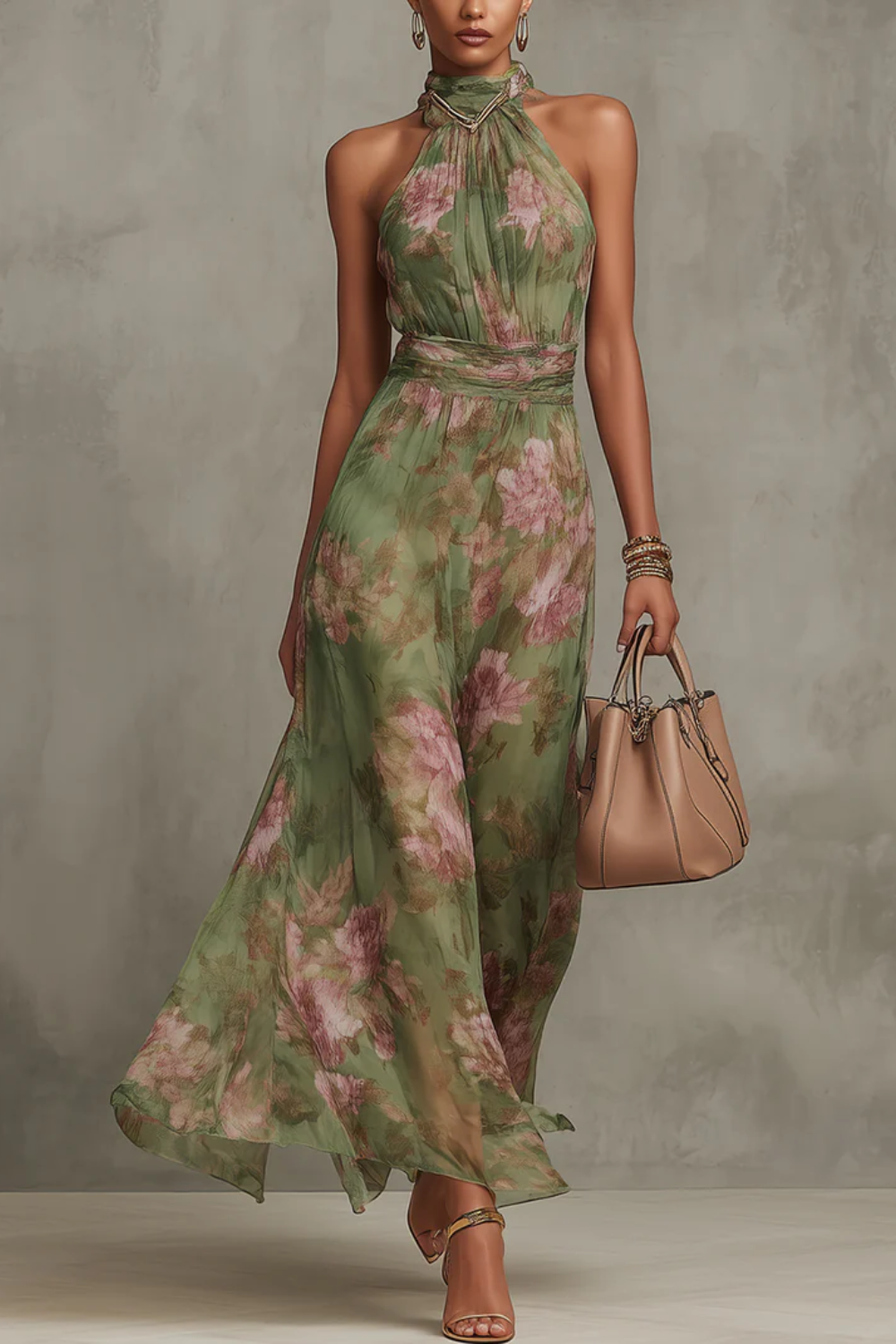Sofía | Elegante vestido de verano con estampado floral