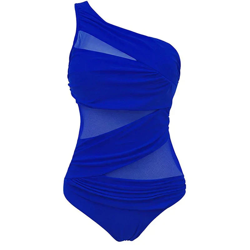 Nayla | Tu elegante bañador de un solo hombro en tallas cómodas