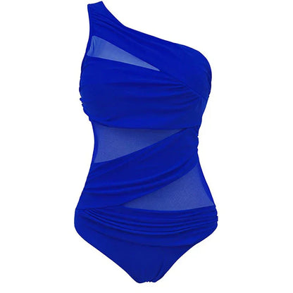 Nayla | Tu elegante bañador de un solo hombro en tallas cómodas