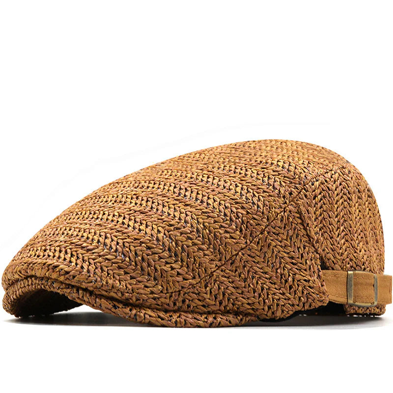 Salvatore — Gorra plana de verano en paja