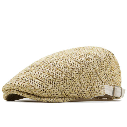 Salvatore — Gorra plana de verano en paja