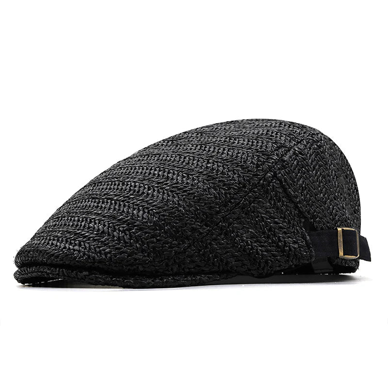 Salvatore — Gorra plana de verano en paja