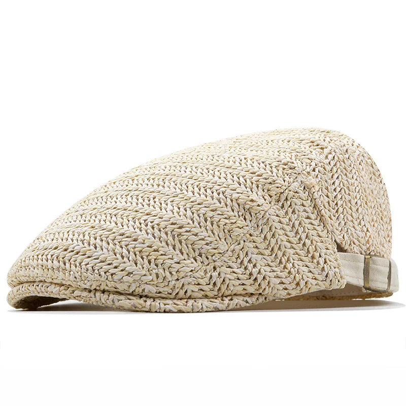 Salvatore — Gorra plana de verano en paja