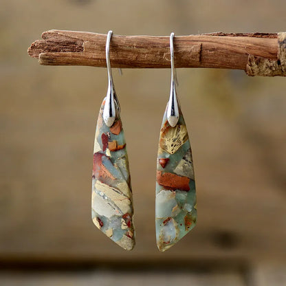Charm - Pendientes vintage de piedra natural