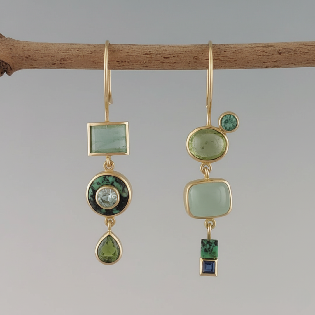 Pendientes vintage verdes