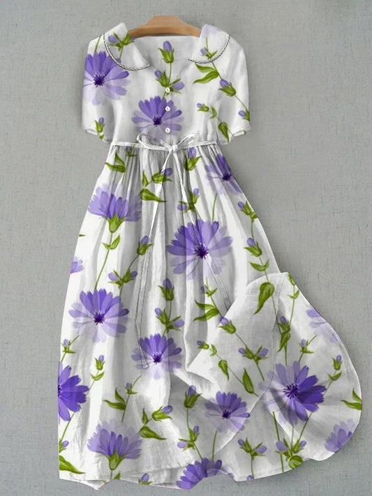 Sage - Vestido Floral Vintage Elegante