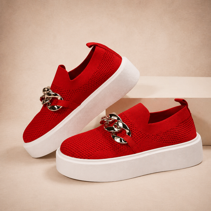 Maria | Mocasines con cadena metálica