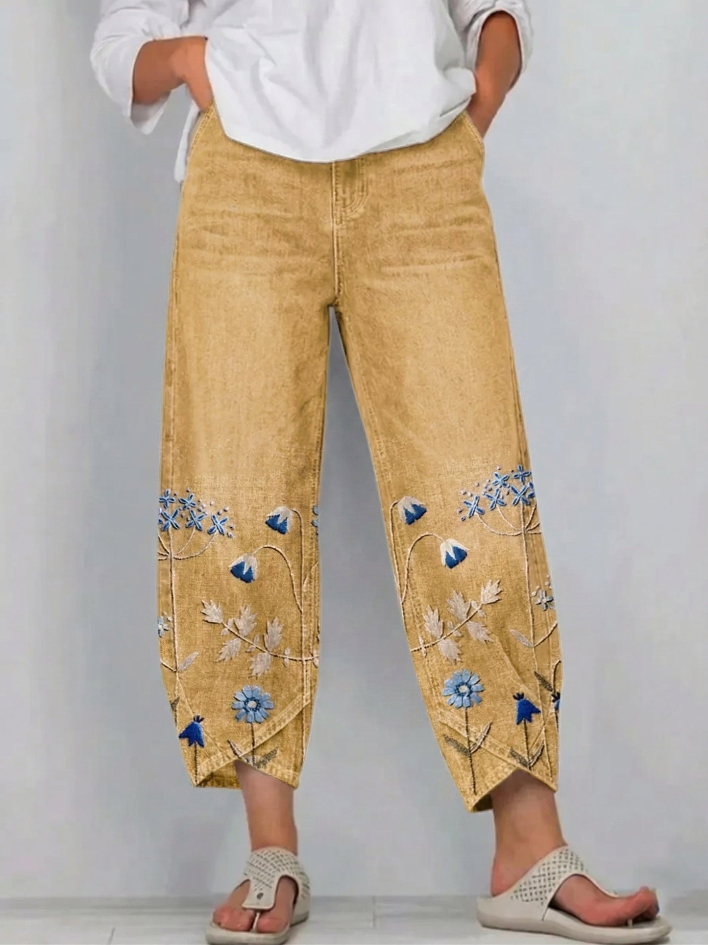 Aven | Pantalones bordados casual chic