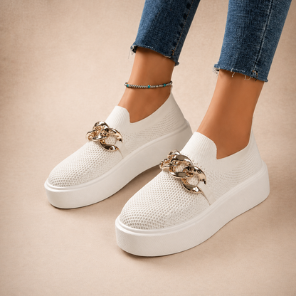 Maria | Mocasines con cadena metálica