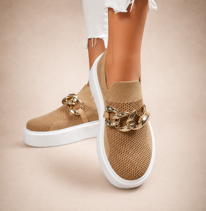 Maria | Mocasines con cadena metálica