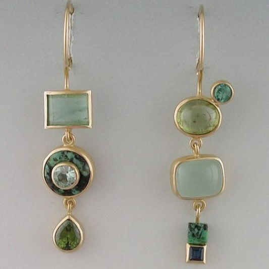 Pendientes vintage verdes