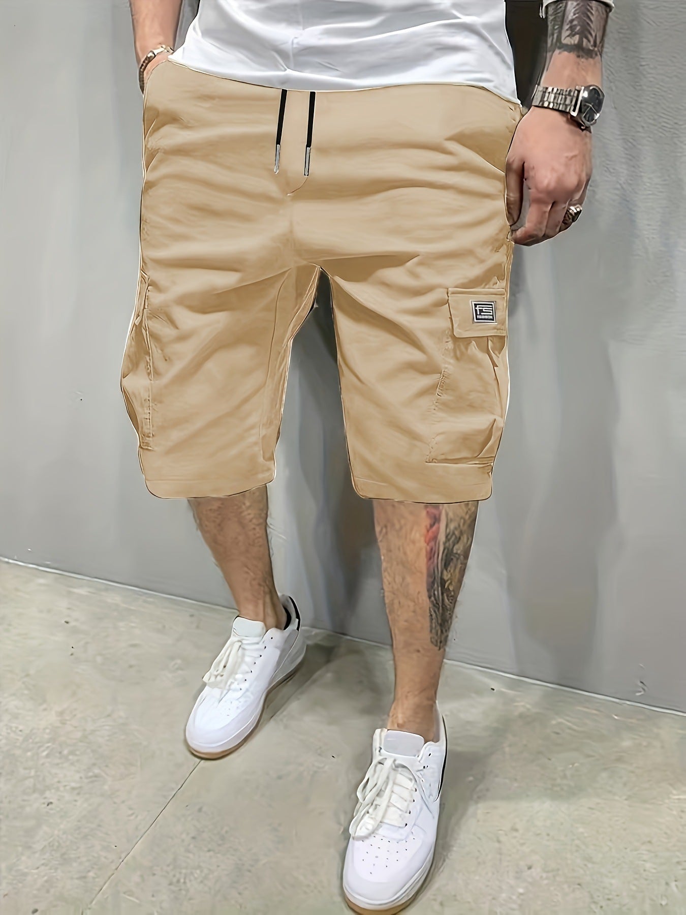 Pantalones cortos cargo para hombre