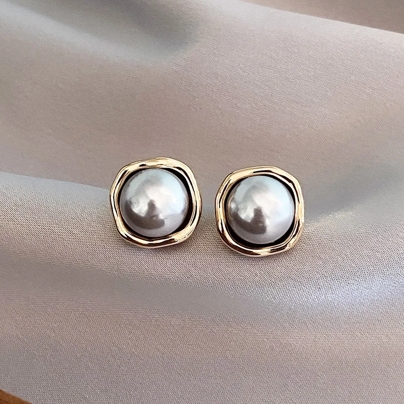 Pendientes elegantes vintage con perlas