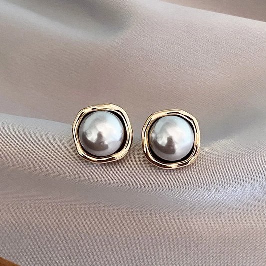 Pendientes elegantes vintage con perlas
