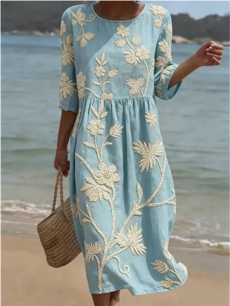 Kimberly | Vestido midi con estampado floral