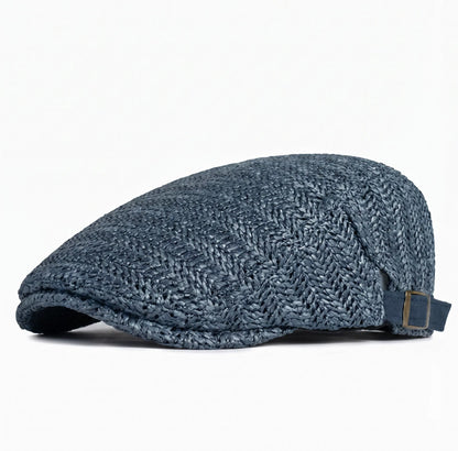 Salvatore — Gorra plana de verano en paja